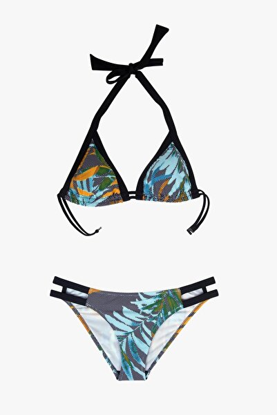 AYYILDIZ 9723 Mavi Desenli Bikini Takımı