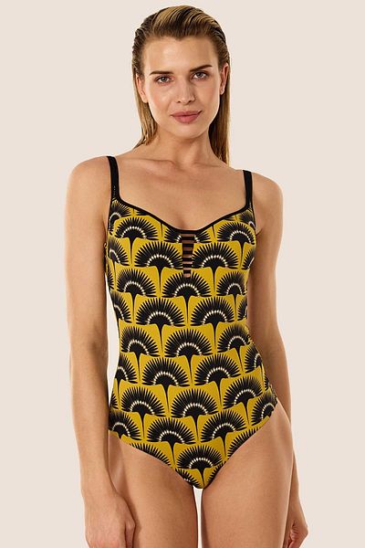 AYYILDIZ 3101 Yellow Swimsuit