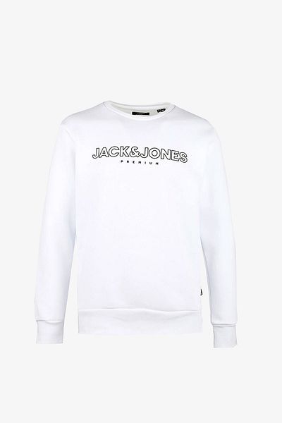 Jack & Jones سويت شيرت Jprblajason Branding Sweat Crew Neck للرجال باللون الأبيض12245593أبيض