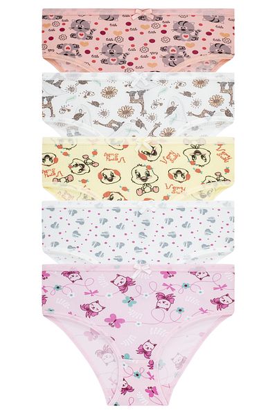 biyokids Pachet de 5 chiloți colorați pentru fete