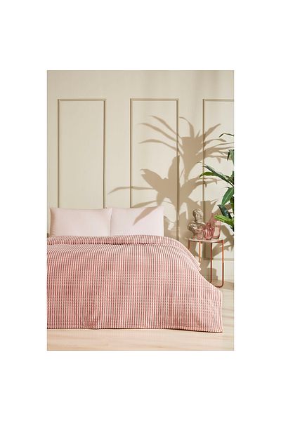 Özdilek M.Line Double Pyramid Blanket - Powder, 200*220 cm