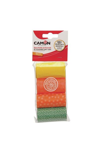 Camon Dog Poop Bags Citrus Scented 4 Pcs