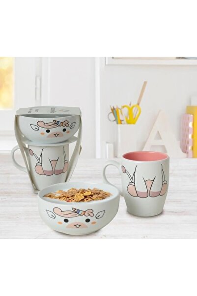 Keramika KERAMİKA BULUT KUPA VE KASE TAKIM 2 PARÇAUNICORN