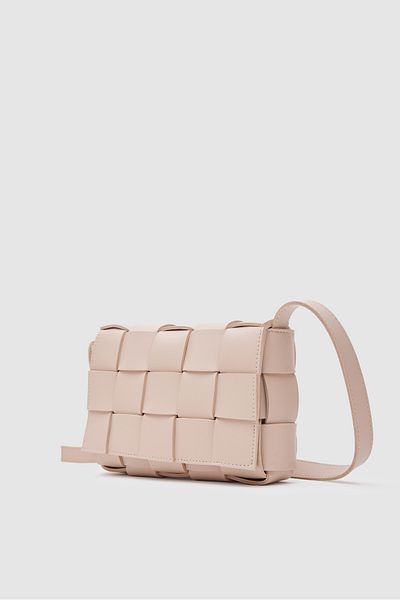 ivyess Martin Checkered Leather Shoulder Bag