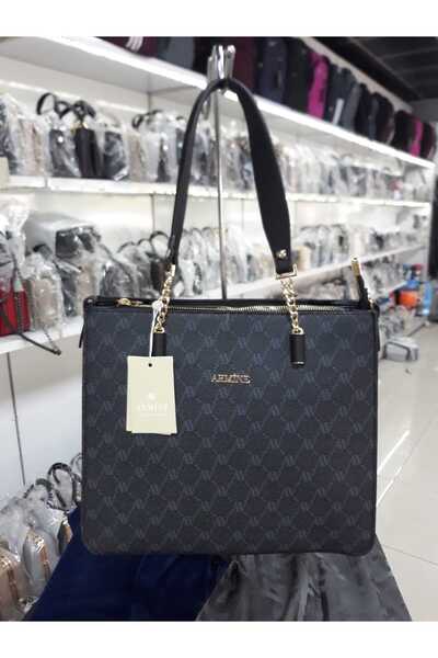 Armine 362 Printed Hand & Shoulder Bag SCR362 BLACK