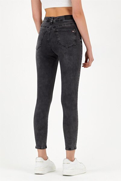 EXPLODE - Kadın Slim-fit Kot Pantolon Antrasit