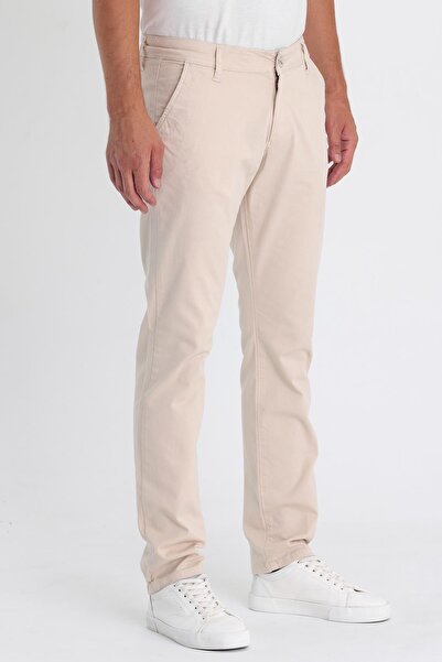 EXPLODE - Erkek Krem Renk Likralı Chino Pantolon