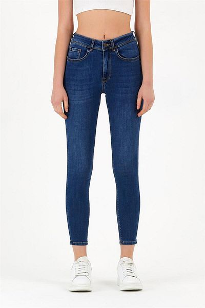 EXPLODE - Γυναικείο τζιν παντελόνι Slim Fit Navy Blue