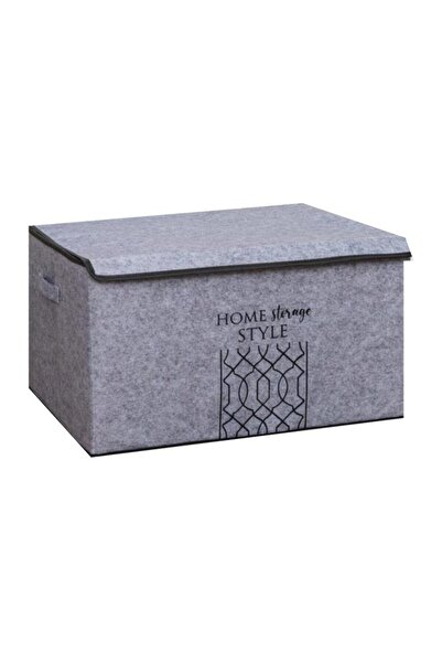 Flosoft Keçe Kapaklı Mega Plus Hurç Kutu, Çok Amaçlı Düzenleyici Organizer Sandık Mega Boy 57x41x31 Cm