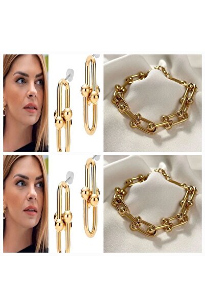 MY DREAM 1. KALİTE ÇELİK TİFANY BİLEKLİK VE KÜPE SETİ