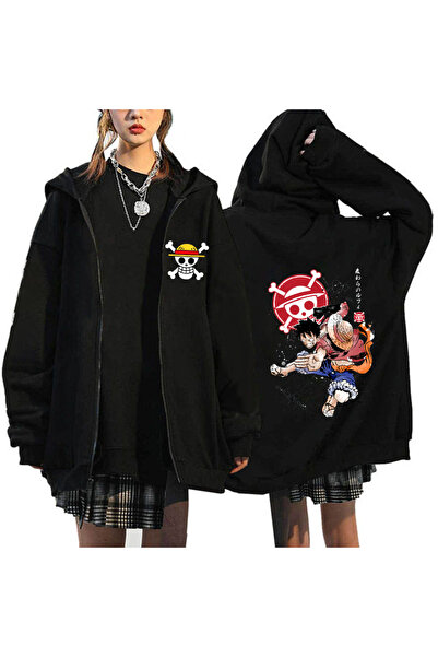 GALASHOP Luffy One Piece Fermuarlı Hoodie Roronoa Zoro Mod67