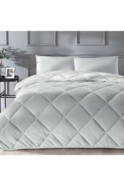 Taç TAÇ TEDDY WARMER FLEECE QUILT SET SINGLE GRAY