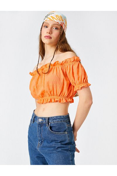 Koton Off Shoulder Ruffle Blouse