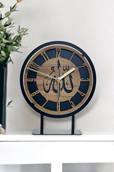 EMORES 22x27 Cm Metal Sarkaçlı Dekoratif Masa Üstü Saati