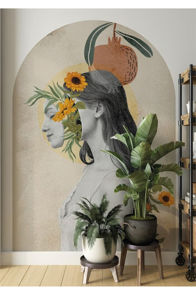 WALLHUMAN ملصق حائط امرأة بوهيمية