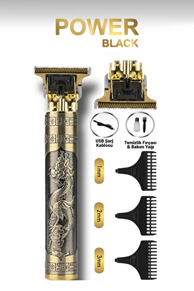 POWER BLACK Tıraş Makinesi Saç Sakal Lazer Epilasyon Öncesi Kol Bacak Yanak K...