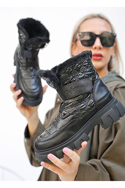 Guja Saveer Hakiki Deri Kaymaz Taban İthal Kadın Sneaker Bot G401