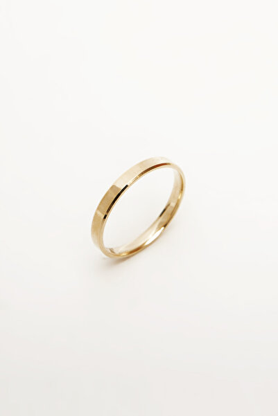 Mars Kuyumculuk 14 Ayar 14 Ayar 3mm Sarı Köşeli Taşsız Alyans