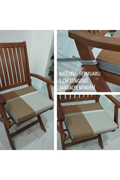 Evimstil Kampanyalı Biyeli 5 cm Süngerli Sandalye Minderleri 42-40-5 cm