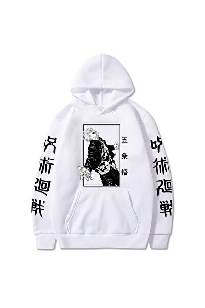 Tarzsokak Jujutsu Kaisen Satoru Gojo grafičke majice s kapuljačom 14724 crna