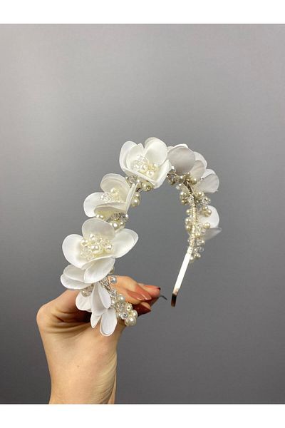 Stella Wedding Accesoriu de păr model Selena, Mireasă cu perle și cristale, Accesoriu de păr de logodnă