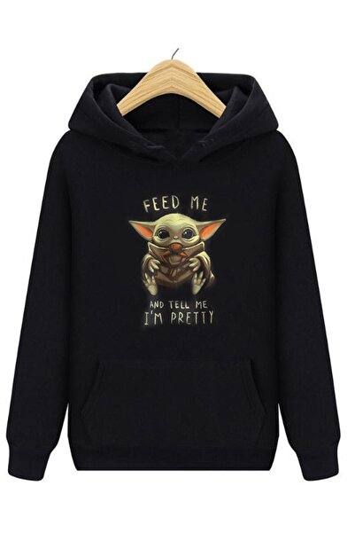 Tarzsokak Star Wars Baby Yoda crna unisex majica sa kapuljačom Pretty 00522