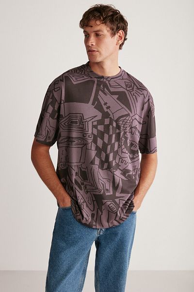 GRIMELANGE Lenard Oversize-Einzel-T-Shirt