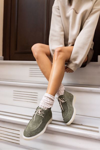 ANGELİNA JONES SETLA CIZME DE PIELE VERDE AVACADO DAMA