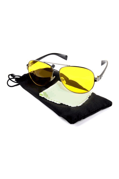 FırsatVar Metal Çerçeveli Anti Far Gece Görüş Gözlüğü (Damla Modeli)