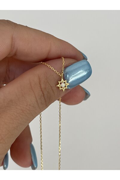 Sade Accessory Ortası Opal Taşlı Yıldız Kolye