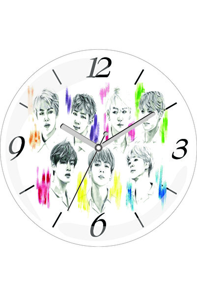 ART HEDİYE Ceas de perete din sticlă reală cu diametrul vizual de 30 cm, sile...