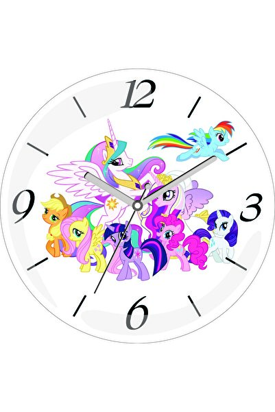 ART HEDİYE Ceas de perete din sticlă reală My Little Pony Free Flying cu diam...