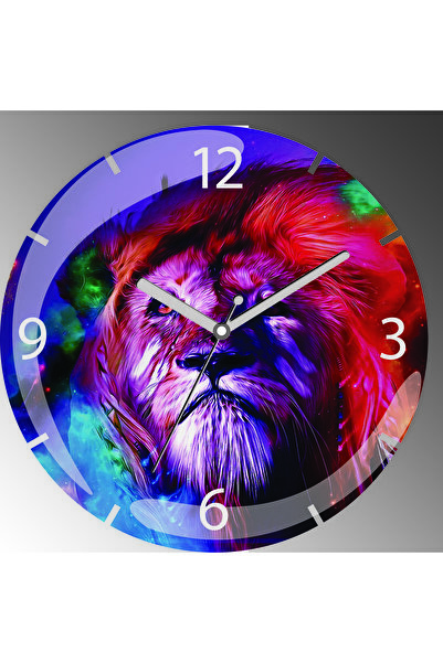 ART HEDİYE Ceas de perete din sticlă reală cu diametrul de 30 cm, silențios, ...