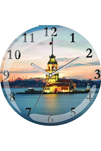 ART HEDİYE أعلى بيع برج العذراء قطرها 30 سم يتدفق الصامت ساعة حائط زجاجية حقيقية