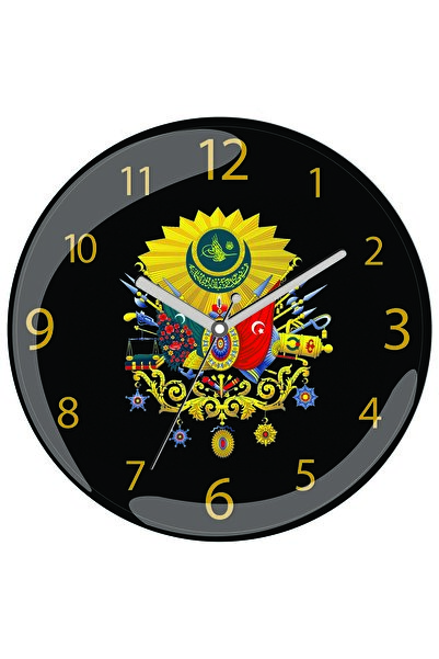 ART HEDİYE Ceas de perete din sticlă reală cu bombeli silențioase, cu diametr...