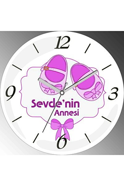ART HEDİYE قطر 30 سم ساعة حائط زجاجية حقيقية مائلة صامتة لفتاة حديثي الولادة