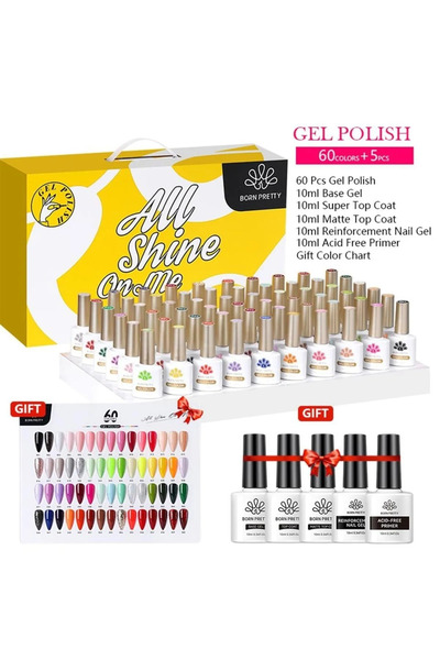 Born Pretty 60 Renk + 5 Kat + Katolog Kalıcı Oje Seti 10 ml