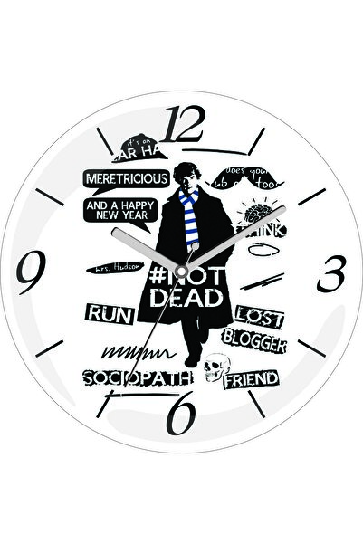 ART HEDİYE Ceas de perete din sticlă reală cu dom silențios, cu diametrul de ...