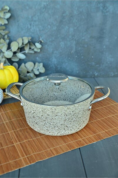 şirineşyalarım OMS İndüksiyon Tabanlı Granit Derin Tencere 24 cm