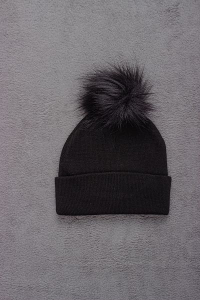 ADABEBEK Unisex Double Pompom Solid Color Knitwear Beret Kids Size