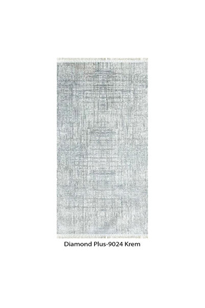 decoser DIAMOND PLUS-DH9024-Krem Kaymaz Tabanlı Modern Yıkanabilir Kilim Halı