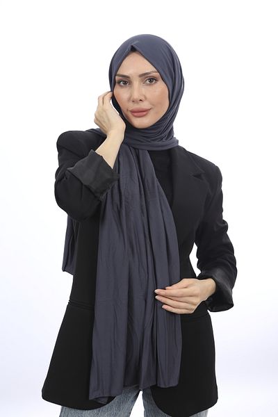 Trablus Hijab Women's Lycra Luxury Combed Shawl Smoked