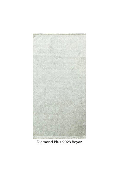 decoser DIAMOND PLUS-DH9023-BEYAZ Kaymaz Tabanlı Modern Yıkanabilir Kilim Halı