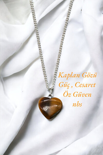 NBS Beautiful Naturel Stones Cesaret, Güç Kaplan Gözü Doğal Taş Kolye