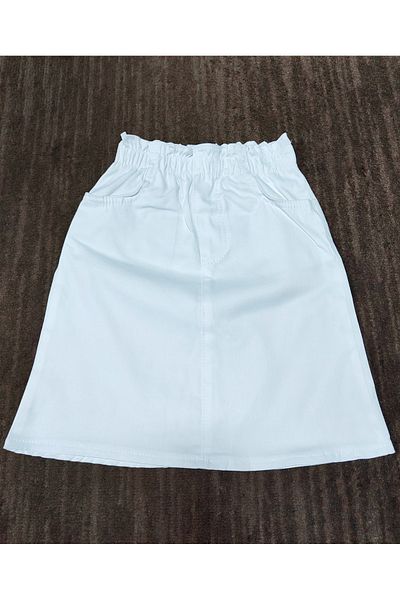 Çello mello Fusta din gabardină din lycra cu talie elastică pentru fete
