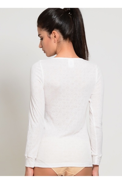 Blackspade White Women's Thermal Top Underwear 1268 Thermal
