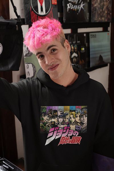 Fuddy Moda Jojo's Bizarre Adventure 2 - Hanorac și hanorac oversize cu glugă unisex