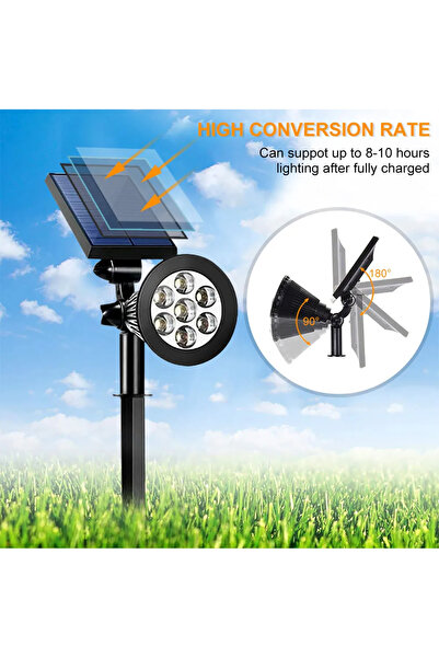 Canderel 7w Solar Güneş Enerjili Led Bahçe Armatür Lamba 88-2002 Çim Kazığı