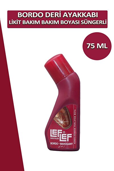 Dopar Bağcık + Nuri Leflef Bordo Deri Likit Ayakkabı Bakım Boyası Süngerli 75...