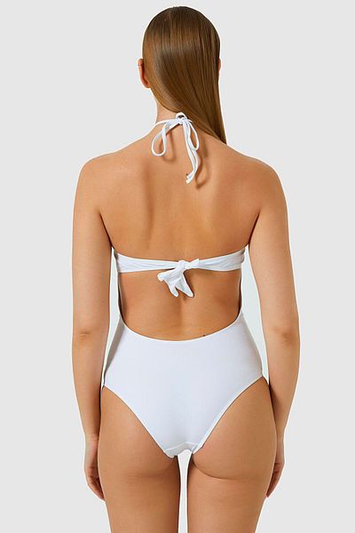 AYYILDIZ 5001 White Strapless Swimsuit